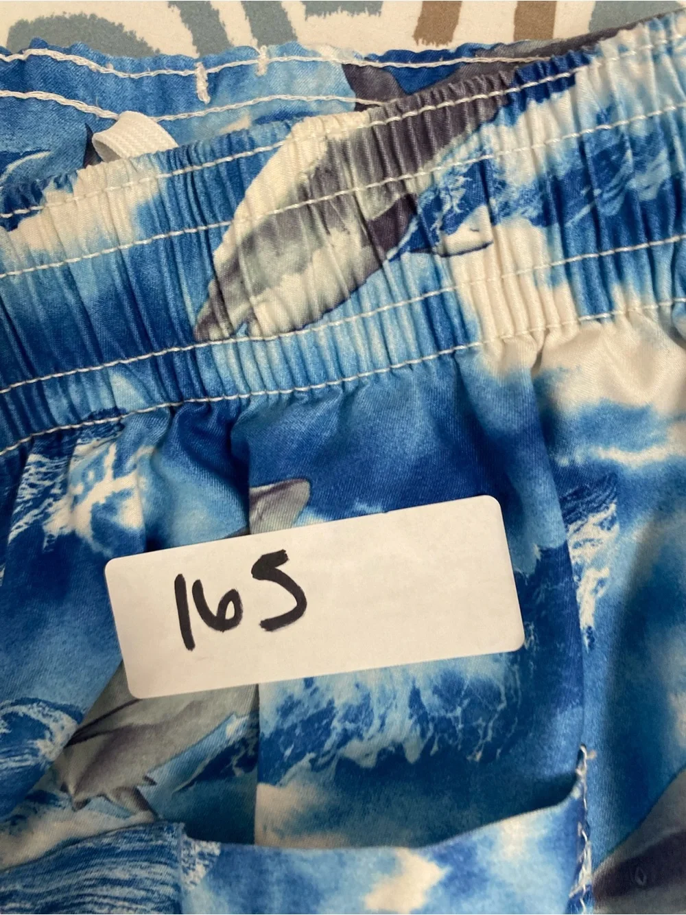 Old Navy Blue Shark-Pattern Swim Shorts
